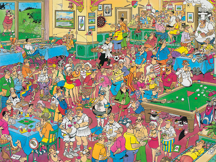 ビンテージパズル ◎アナザーワールド◎鯨ハンプバックホエール1000P未開封 Jan van Haasteren - The 19th Hole (2000 pieces)