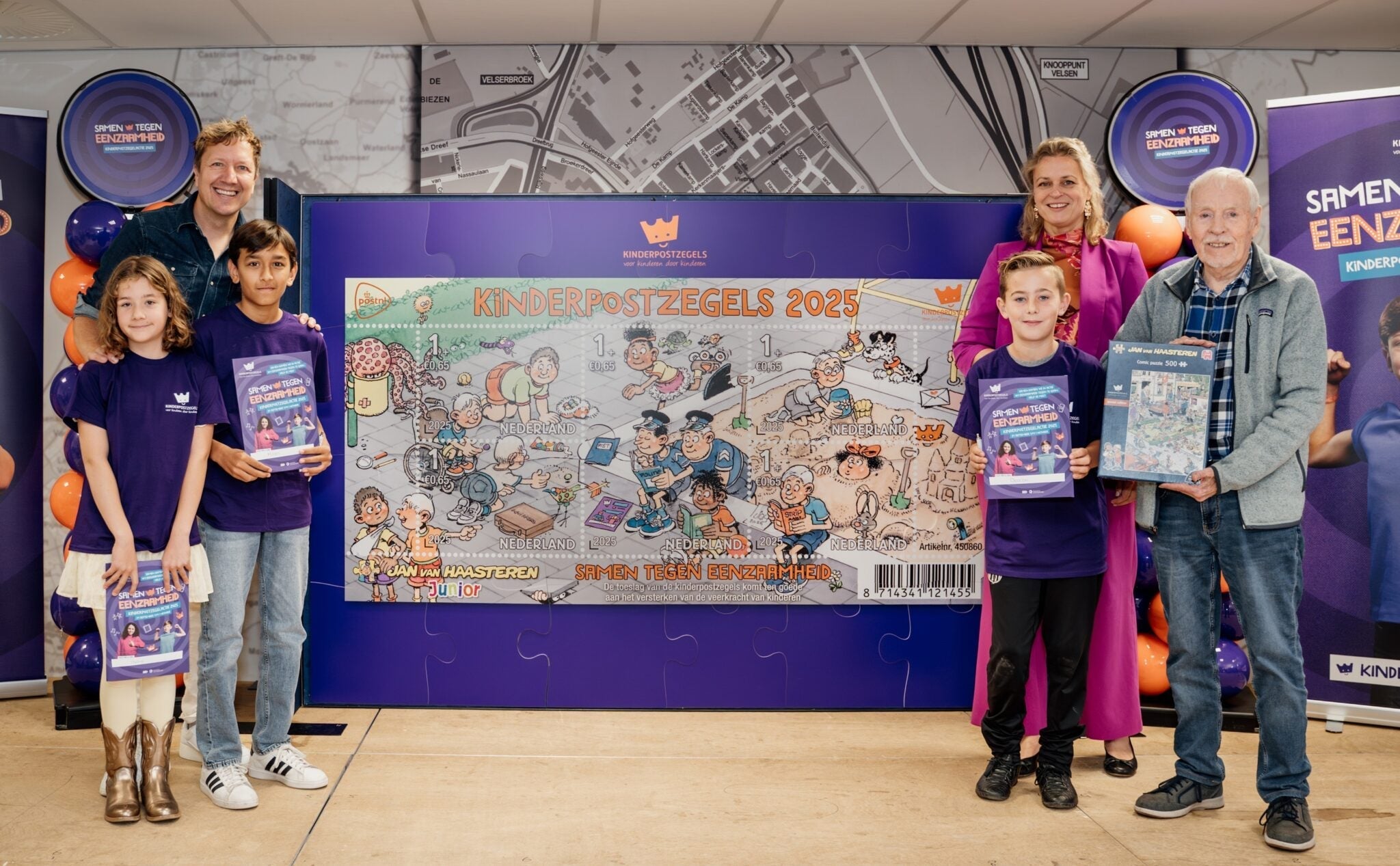 Jan van Haasteren Junior featured on Children’s Charity Stamp and Puzzle