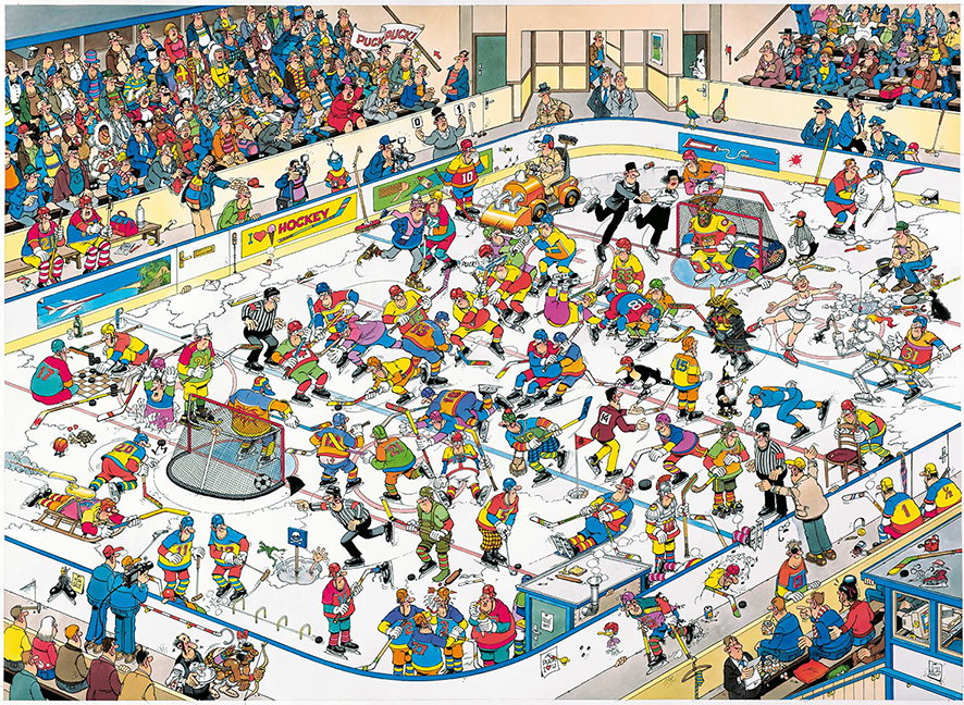 Jan van Haasteren - Ice Hockey, Camping Chaos & In the Car Respraying Shop 3in1 (3x1000 pieces)