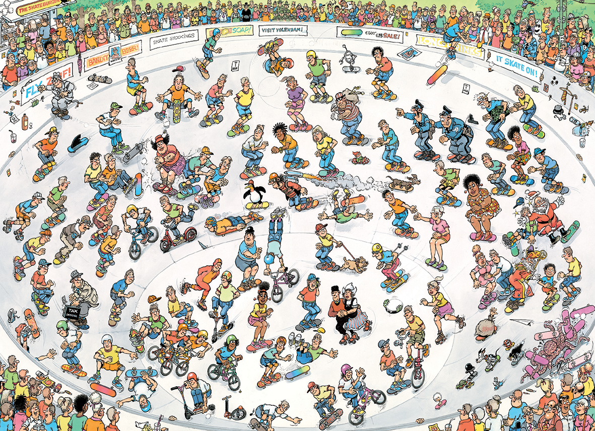 Jan van Haasteren - Riding the Skate Bowl (2000 pieces)