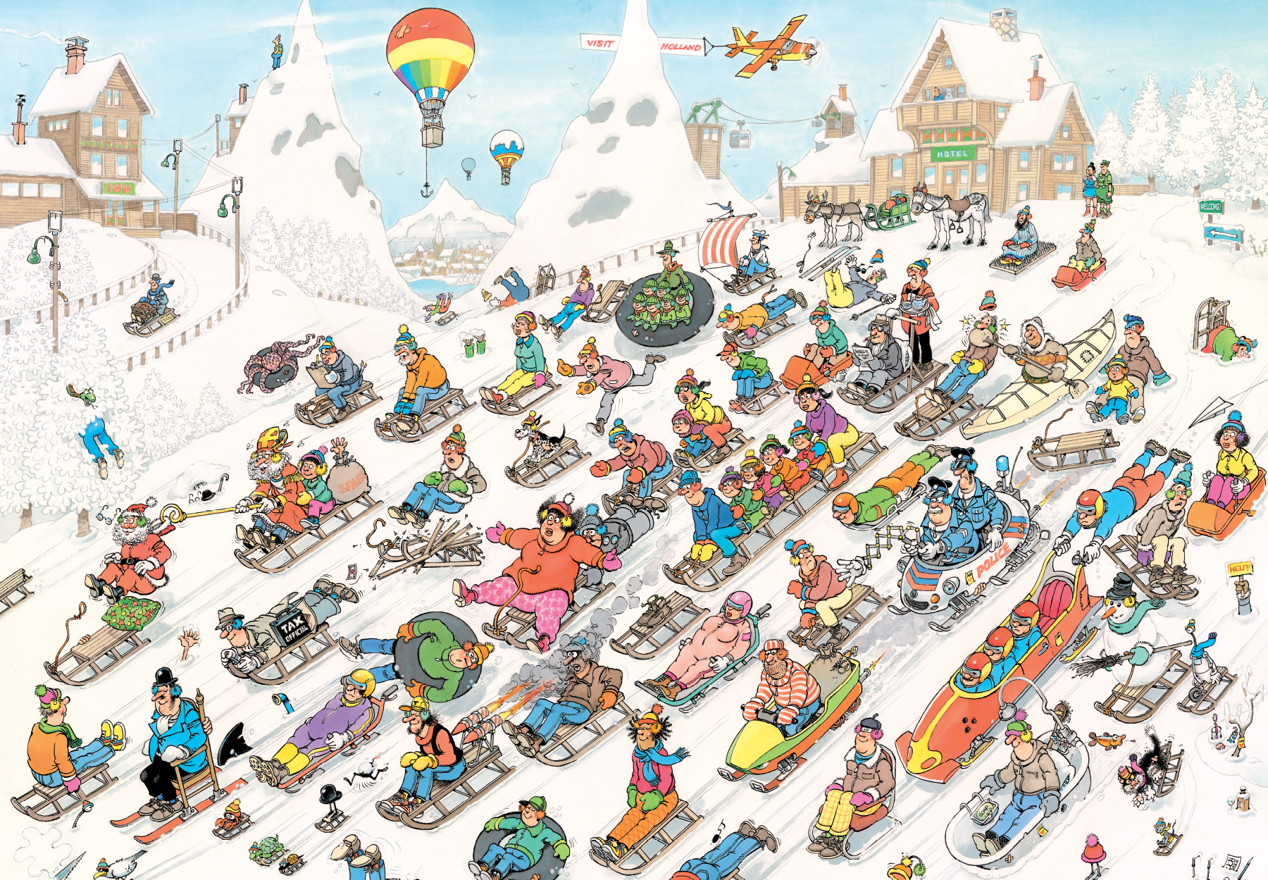 Jan van Haasteren - It's all going downhill (2000 pieces)