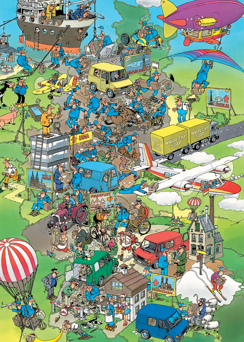 Jan van Haasteren Oldtimer - Pakketstress (1000 stukjes)