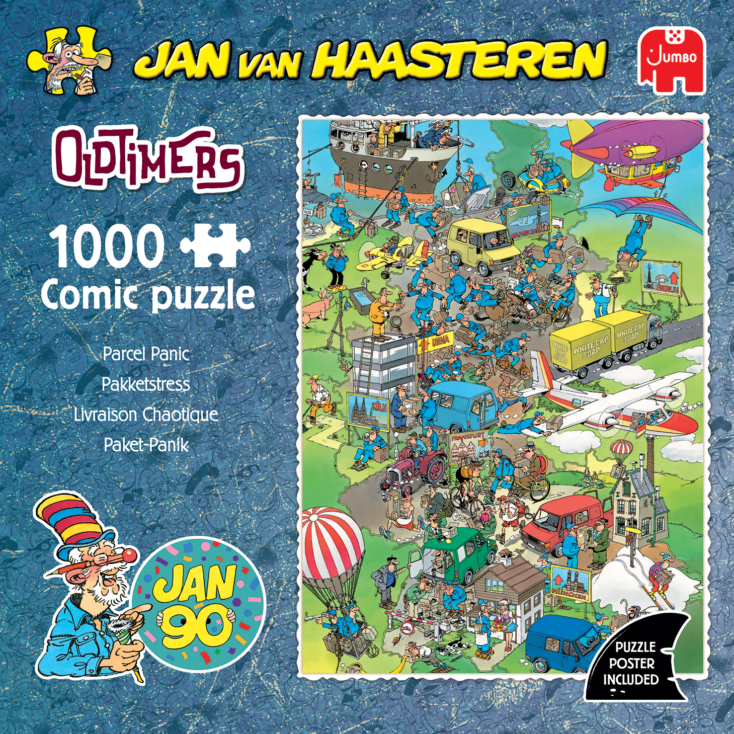 Jan van Haasteren Oldtimer - Pakketstress (1000 stukjes)