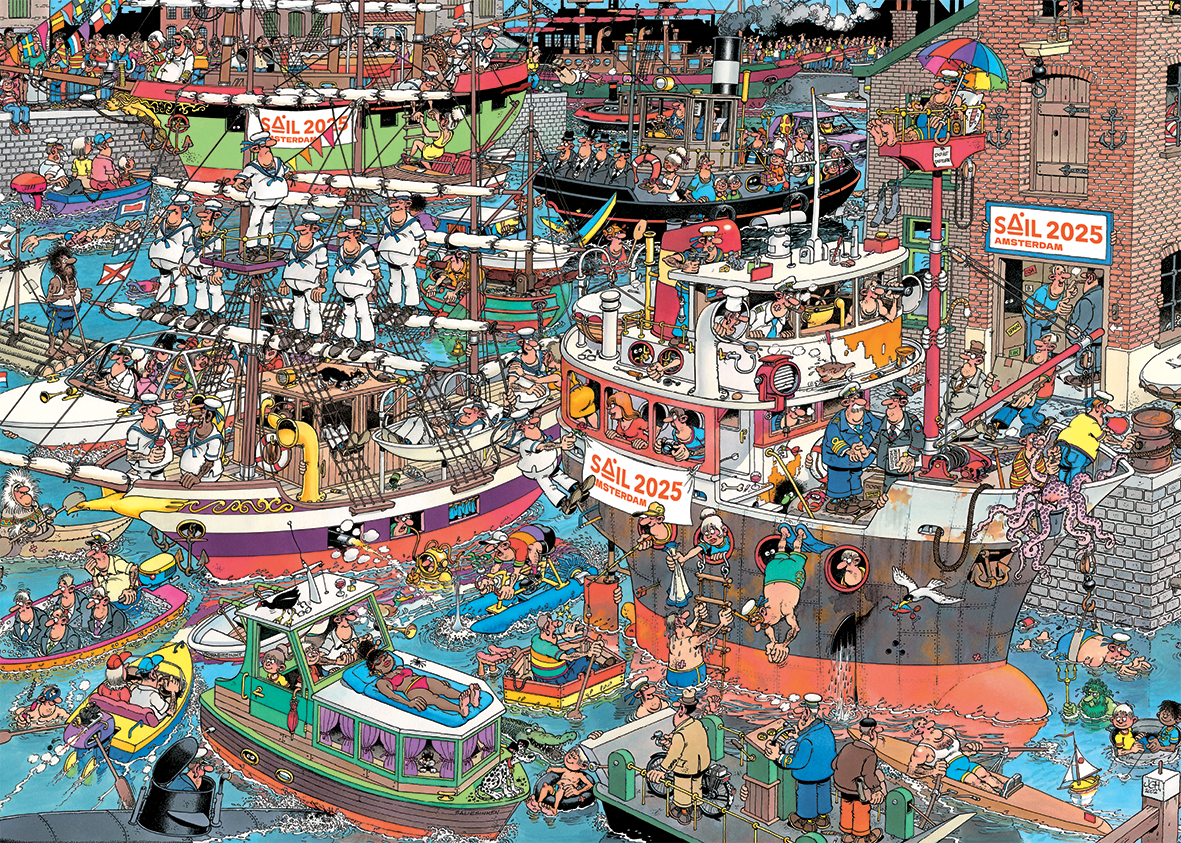 Jan van Haasteren - Step aboard - 10th edition SAIL Amsterdam (1000 pieces)