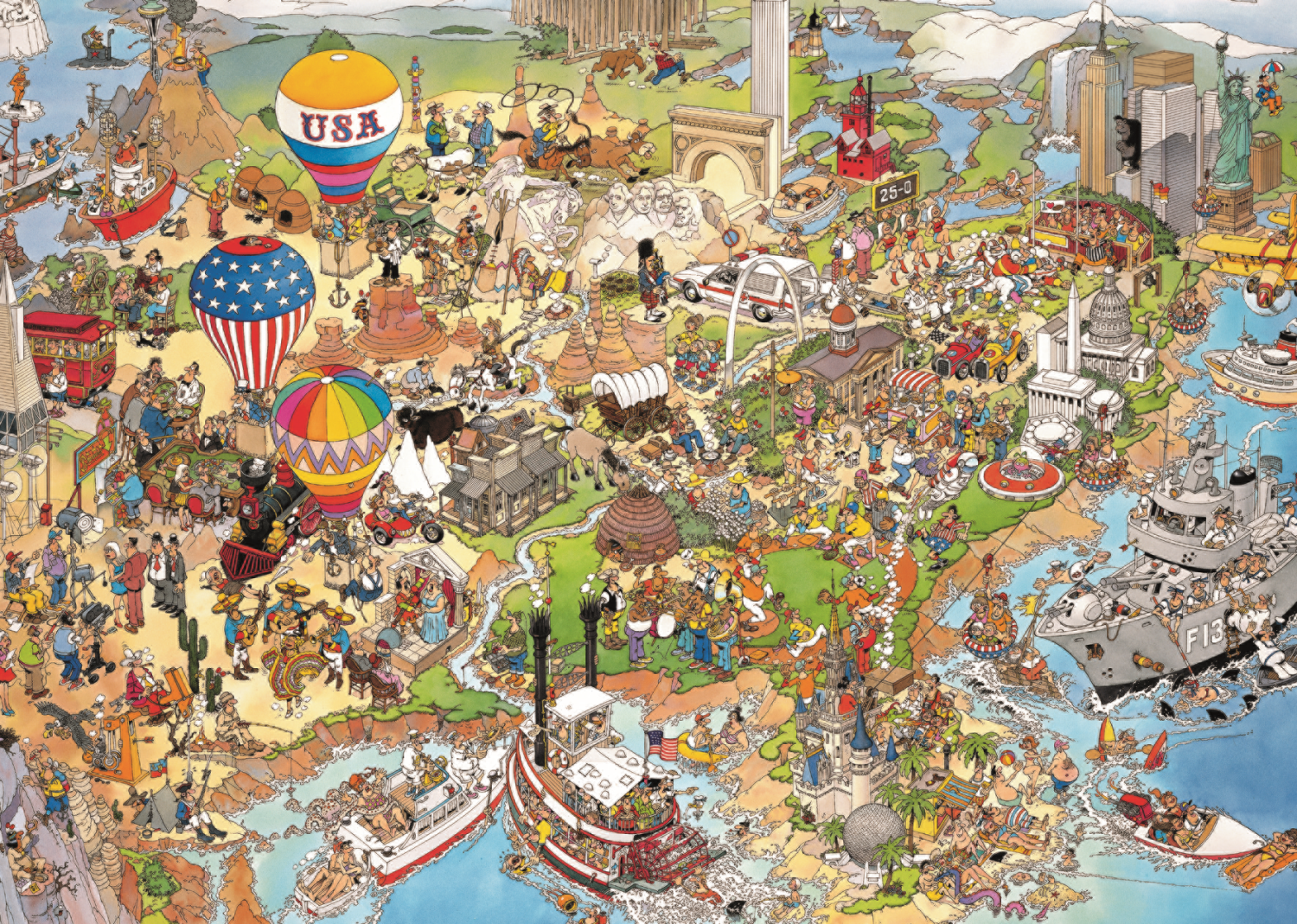 Jan van Haasteren - USA (1000 stukjes)