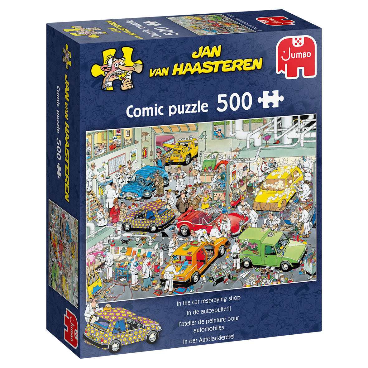 Jan van Haasteren - In the car respraying shop (500 pieces)