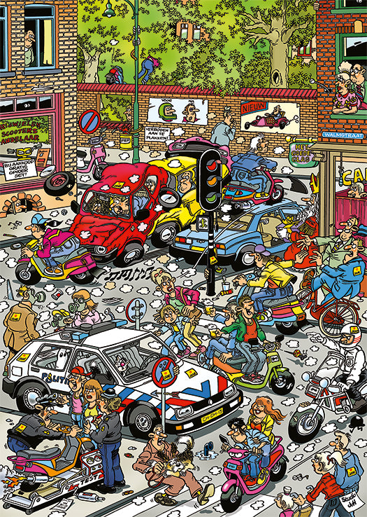 Jan van Haasteren - Scooter Scramble (500 pieces)