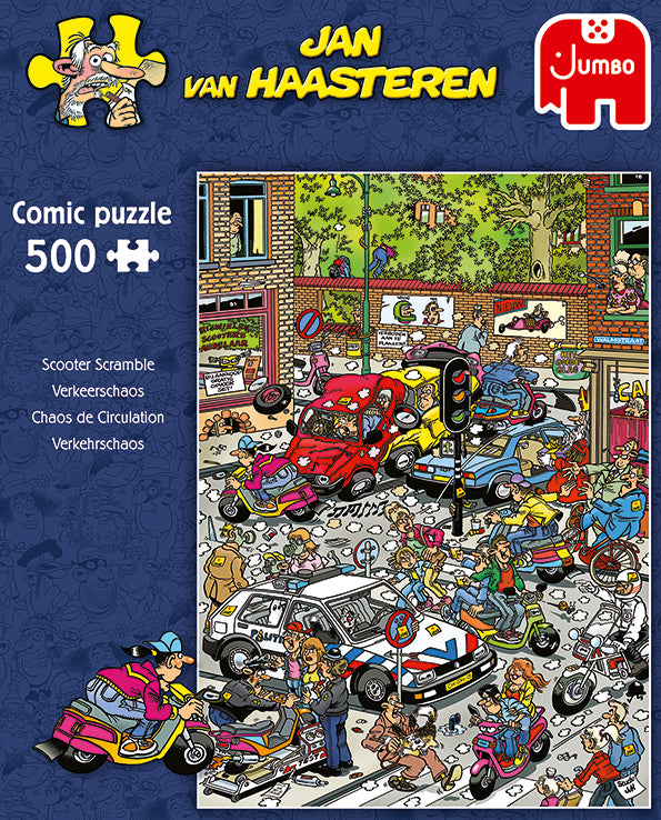Jan van Haasteren - Scooter Scramble (500 pieces)