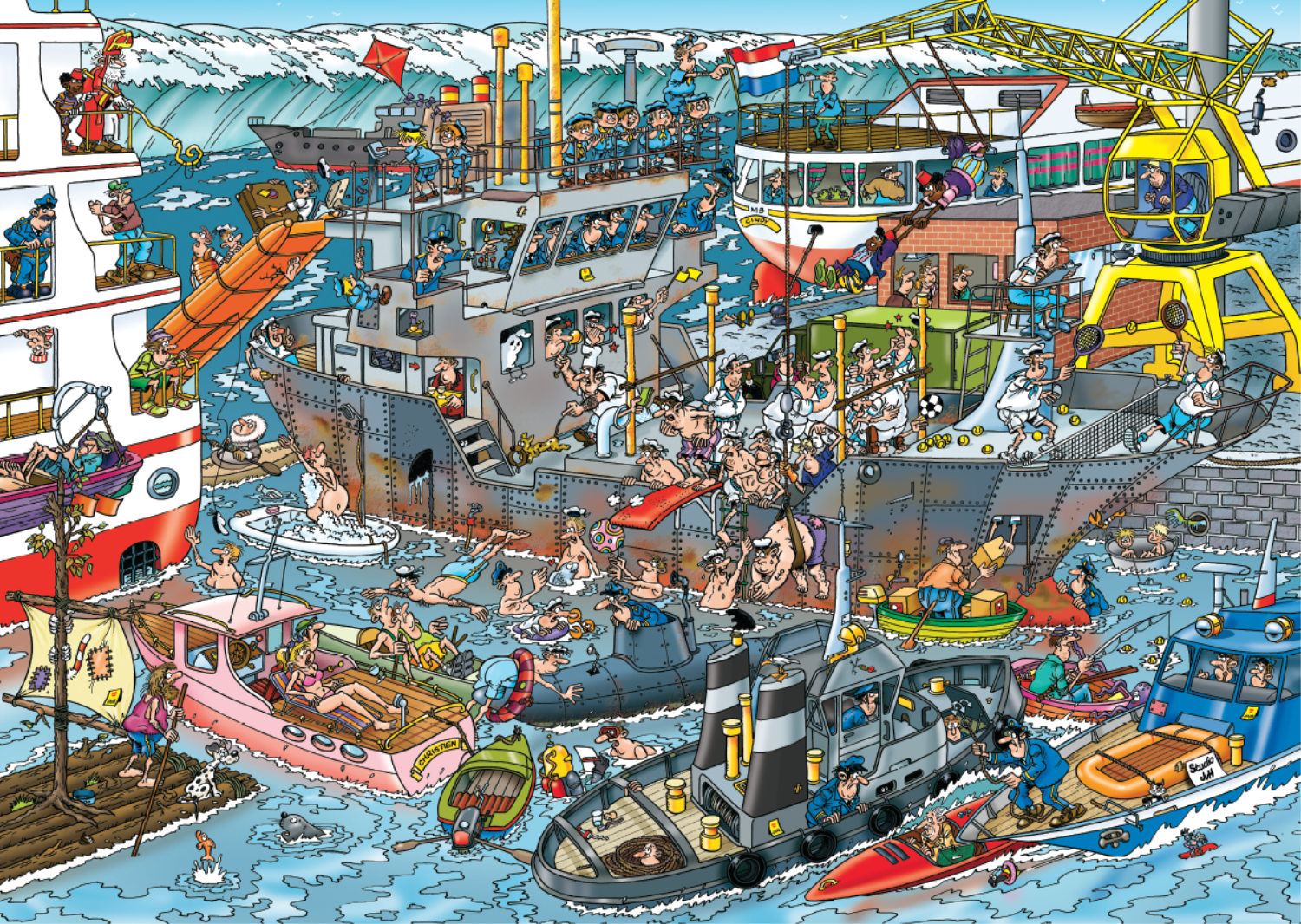 Jan van Haasteren - Sea Port (500 pieces)