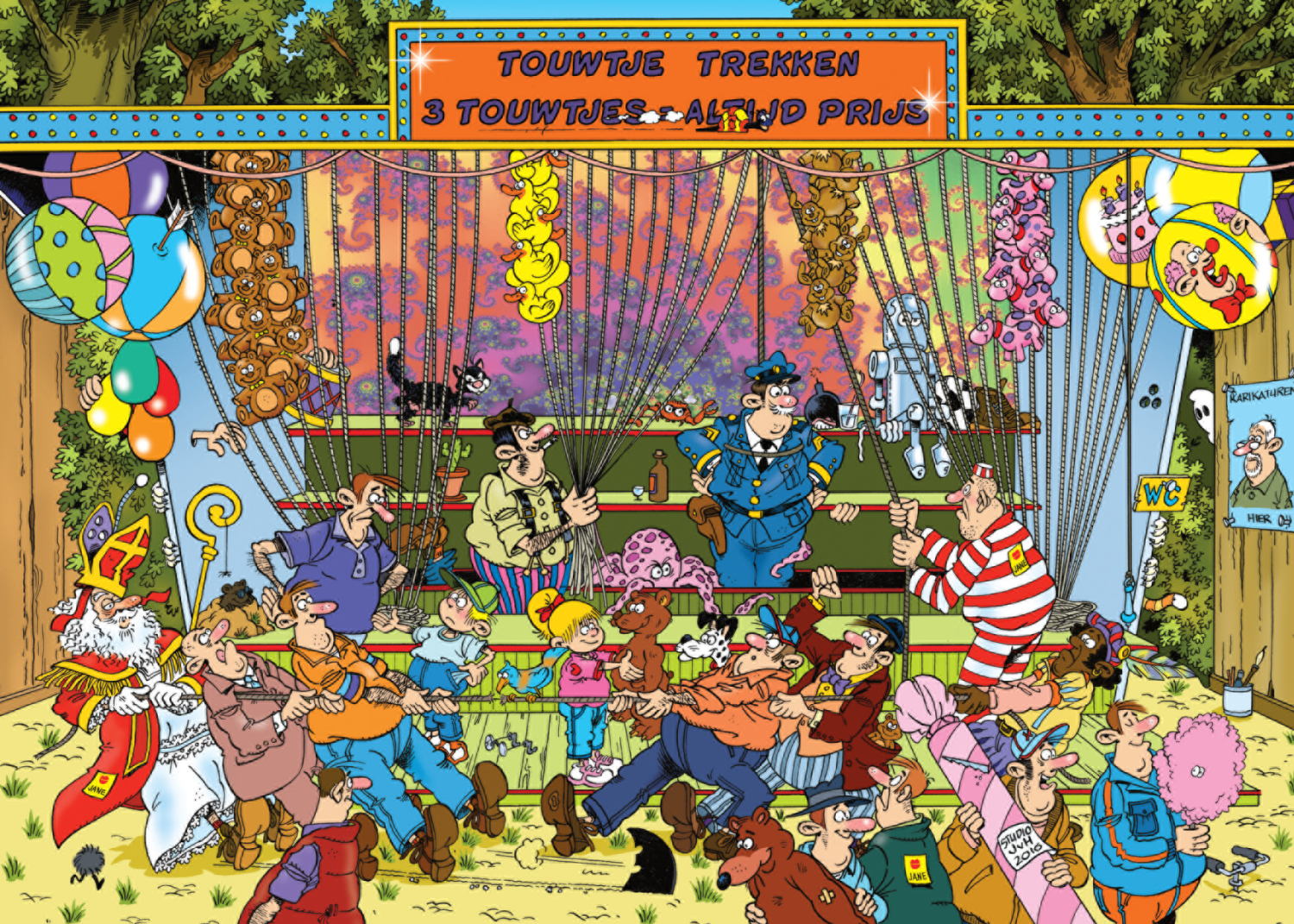 Jan van Haasteren - The Fair, Pulling Ropes (150 pieces)