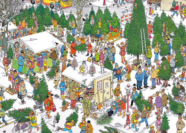 Jan van Haasteren - De Kerstbomenmarkt (2000 stukjes)