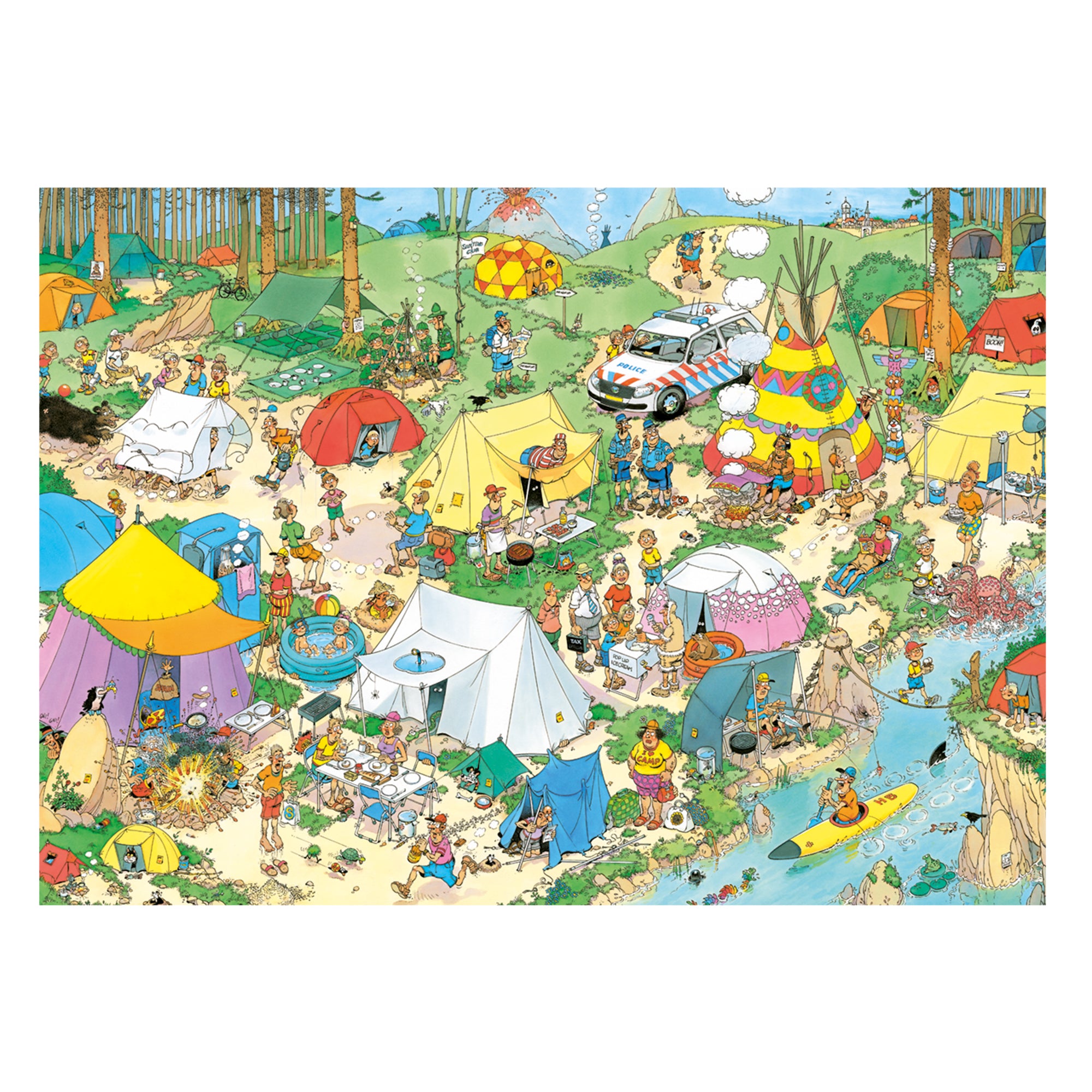 Jan van Haasteren - Camping in the Forest (1000 pieces)