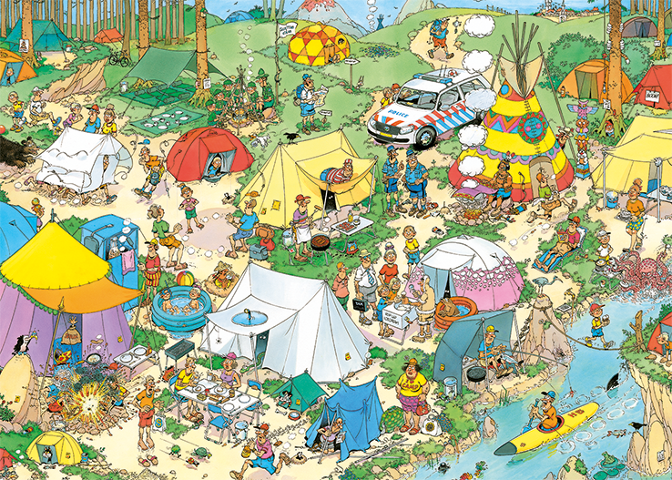 Jan van Haasteren - Camping in the Forest (2000 pieces)