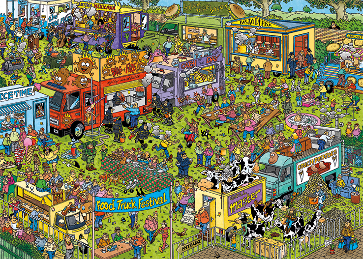 Jan van Haasteren - Food Festival (2x1000 pieces)