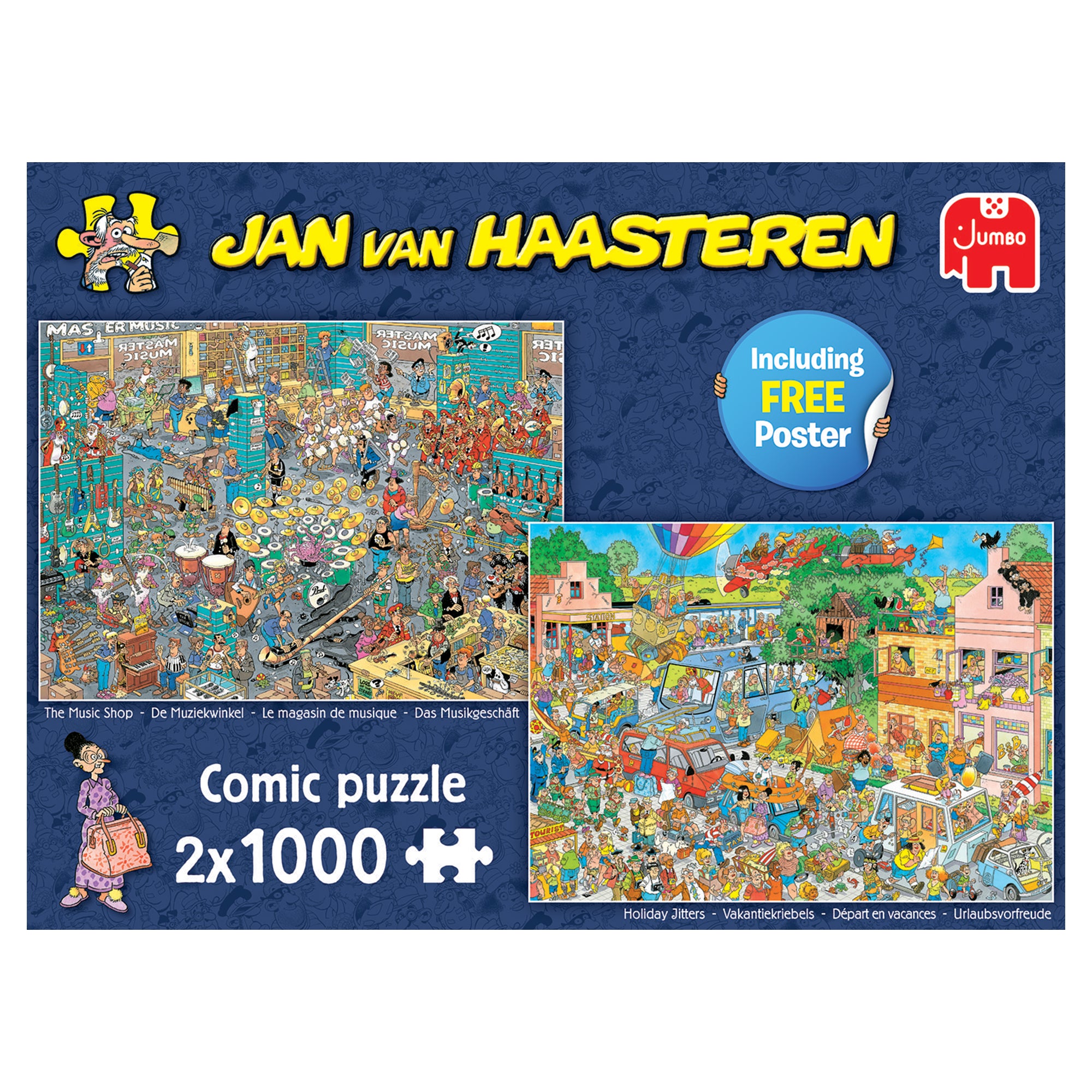 Jan van Haasteren - The Music Shop & Holiday Jitters (2x 1000 pieces)