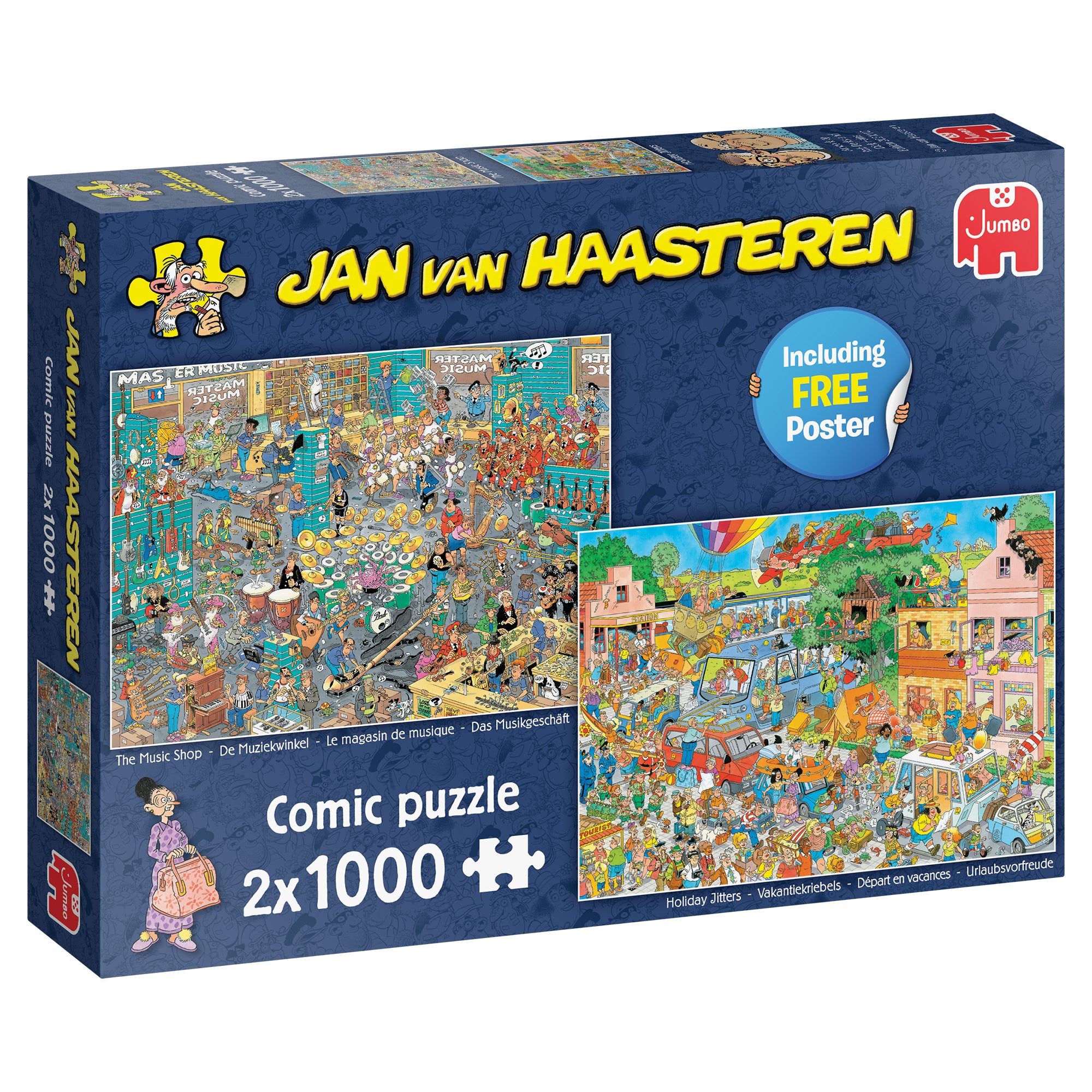 Jan van Haasteren - The Music Shop & Holiday Jitters (2x 1000 pieces)
