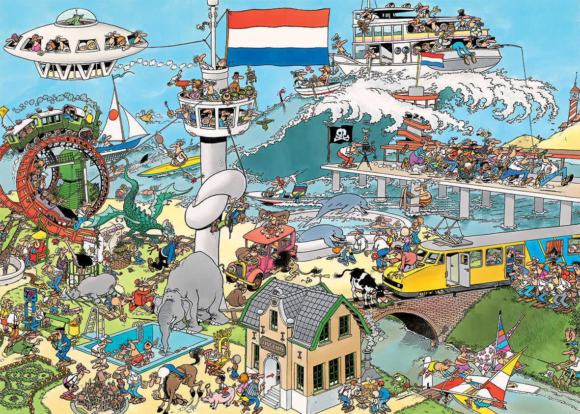 Jan van Haasteren - Traffic Chaos & By Air, Land and Sea (2x1000 pieces)