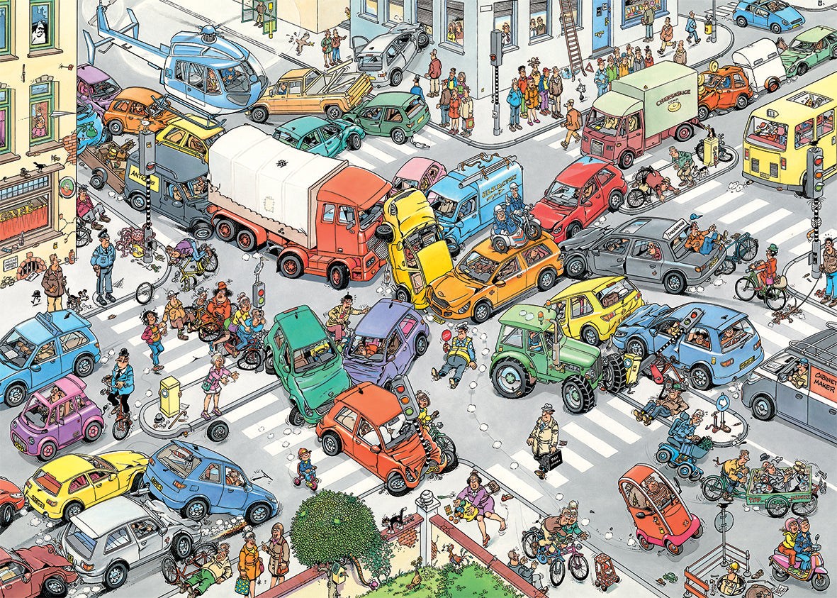 Jan van Haasteren - Traffic Chaos & By Air, Land and Sea (2x1000 pieces)