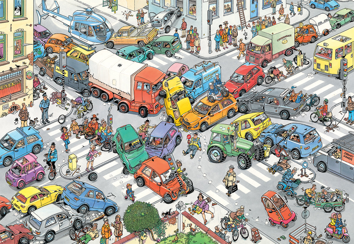 Jan van Haasteren - Traffic Chaos (3000 pieces)