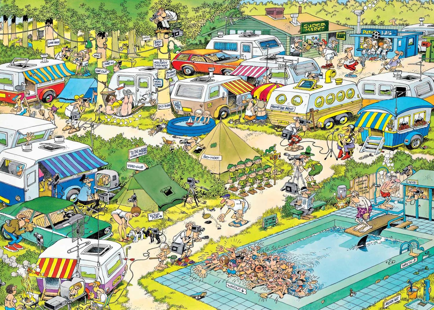 Jan van Haasteren - Camping Chaos (1500 pieces)