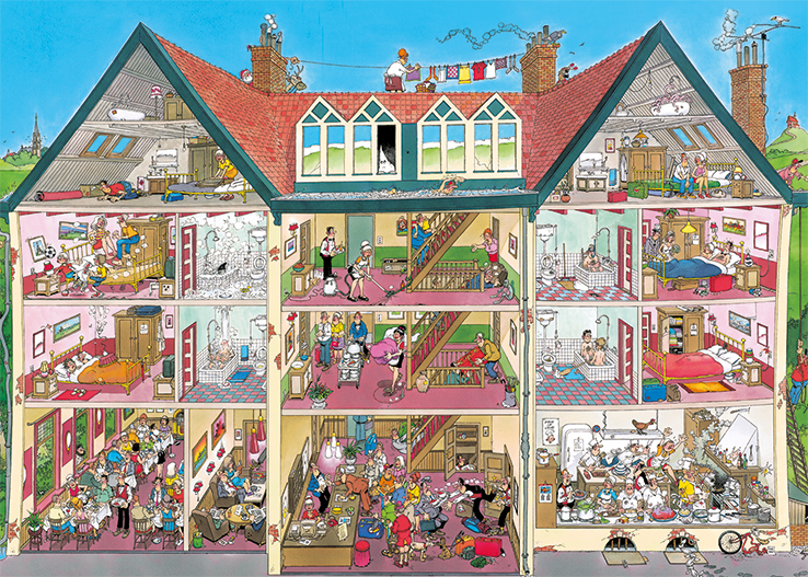 Jan van Haasteren - Hotel, Boxing Match & Shop till you drop 3in1 (3x1000 pieces)