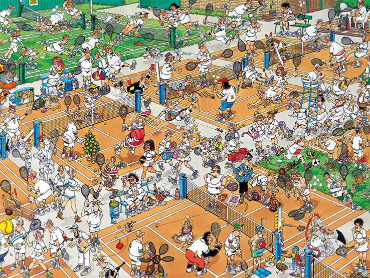 Jan van Haasteren - De Tennisbaan (1000 stukjes)