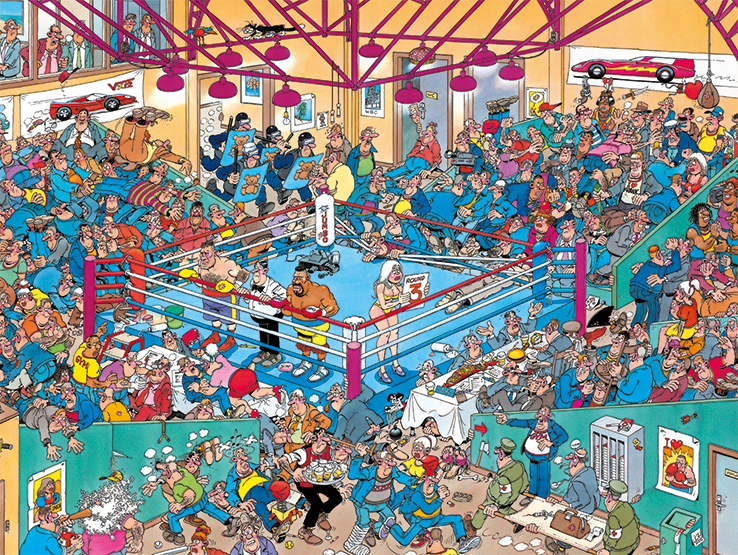 Jan van Haasteren - Hotel, Boxing Match & Shop till you drop 3in1 (3x1000 pieces)