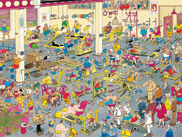 Jan van Haasteren - In het Fitnesscentrum (1000 stukjes)