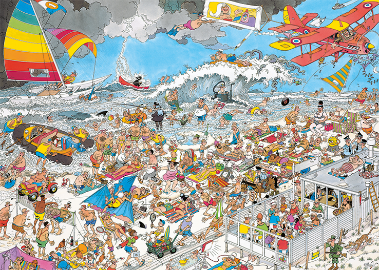 Jan van Haasteren - Op Het Strand (1000 stukjes)